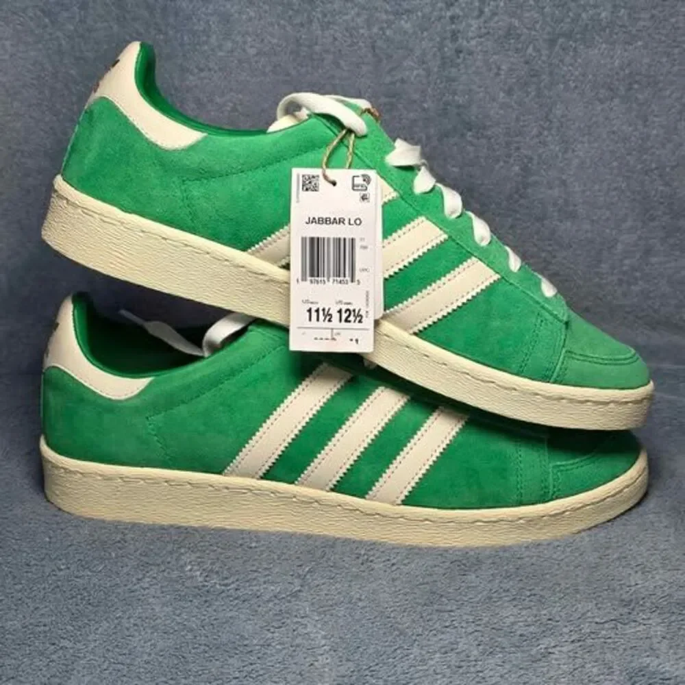 Adidas Jabbar Lo Green Suede Sneakers Men's 11.5 / Women's 12.5